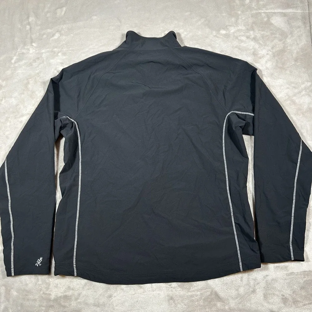 Gramicci Tech Jacket Men XL Black Soft Shell Performance Full Zip Pockets Stretc